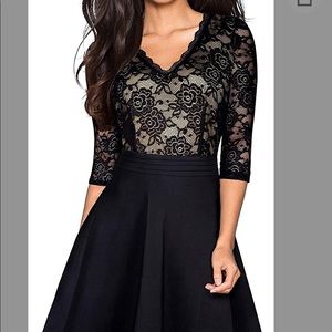 Black lace dress